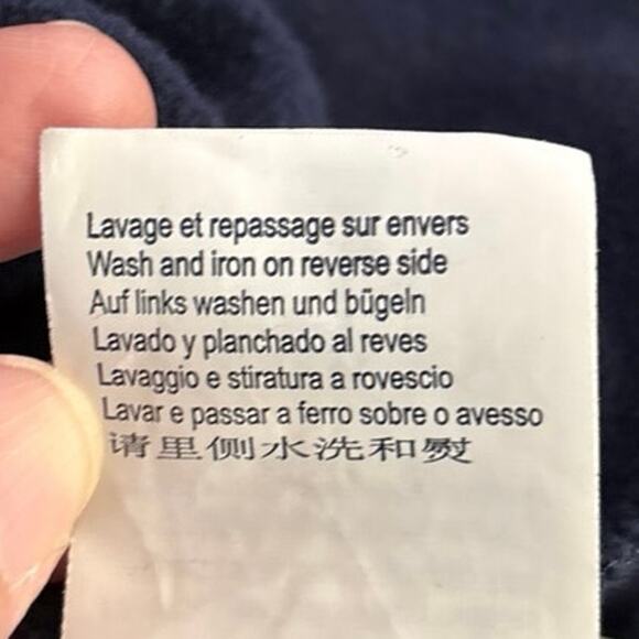 Serge Blanco Size L Crewneck Sweatshirt Marine Blue - Picture 5 of 6